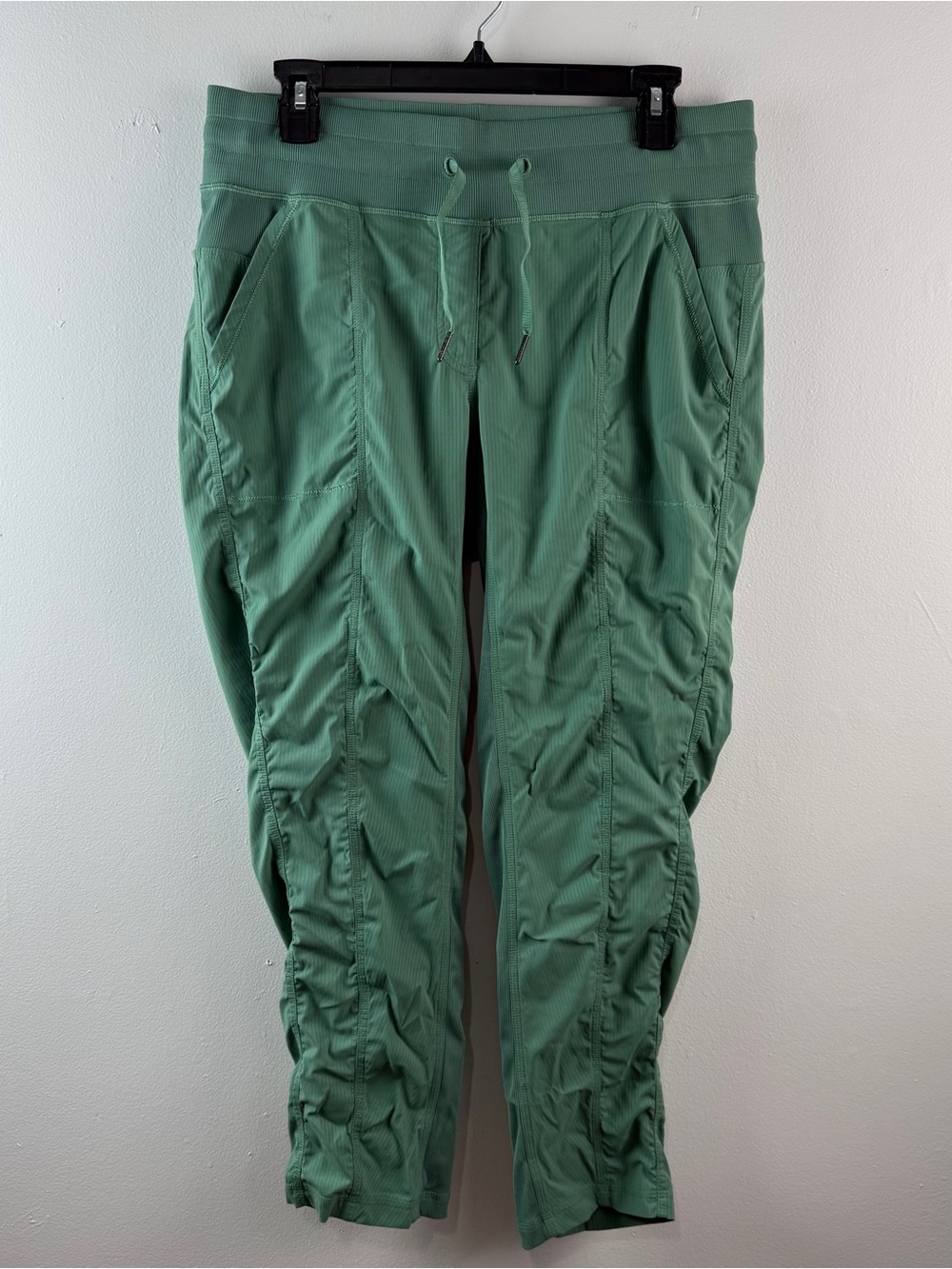 Vintage Lululemon Street To Studio Pant II Unlined Green Ruched Joggers Size 10